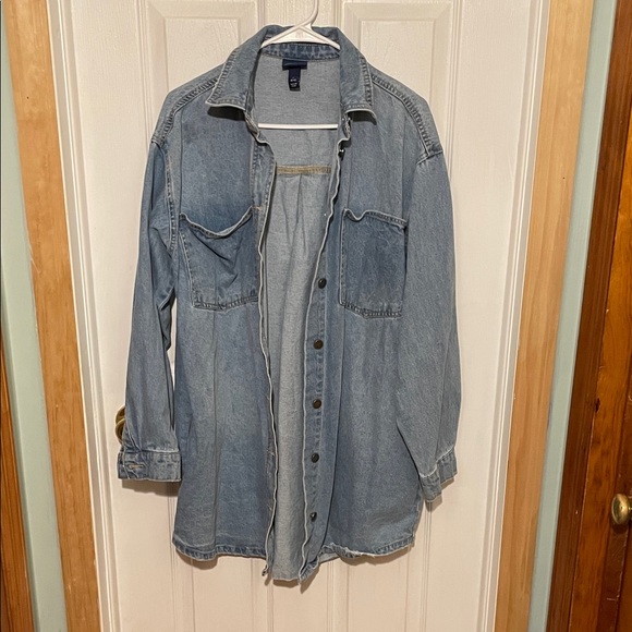 Denim Button-Up Jacket - Picture 1 of 10